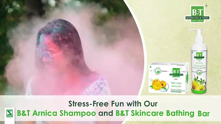 B&T Arnica shampoo and a bathing bar.